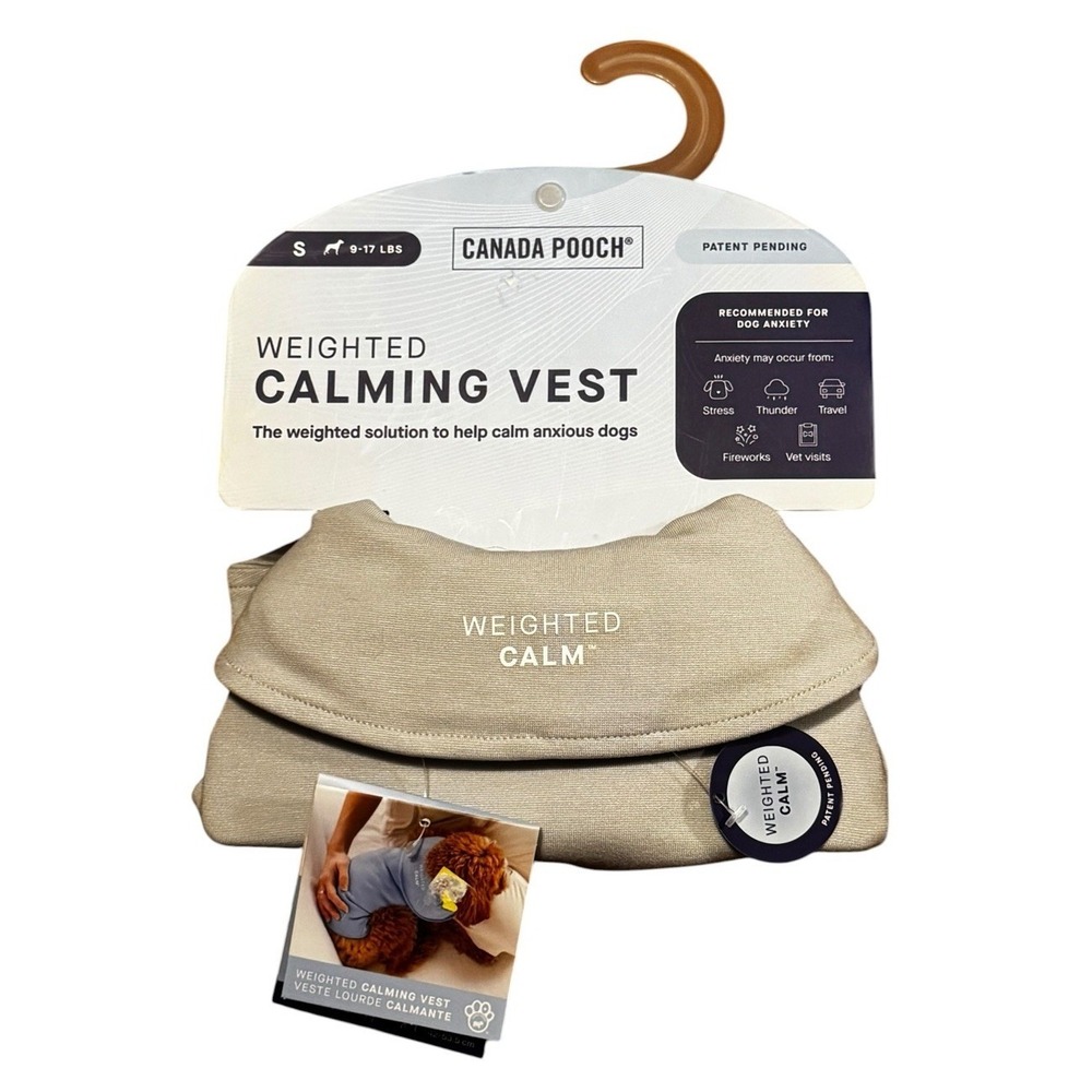 Canada Pooch Calming Vest Weighted Dog Anxiety Gray S 9-17lb